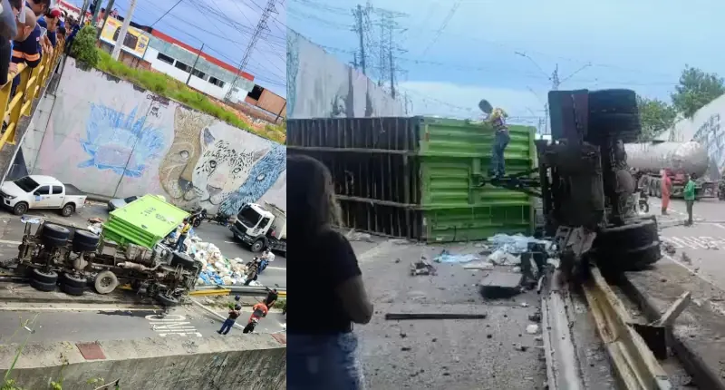carreta tomba em manaus