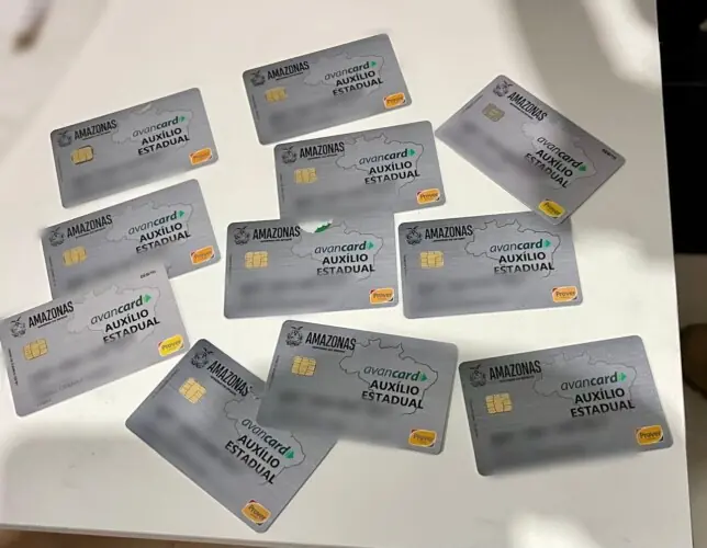 cartões do auxílio estadual em posse do ex-servidor