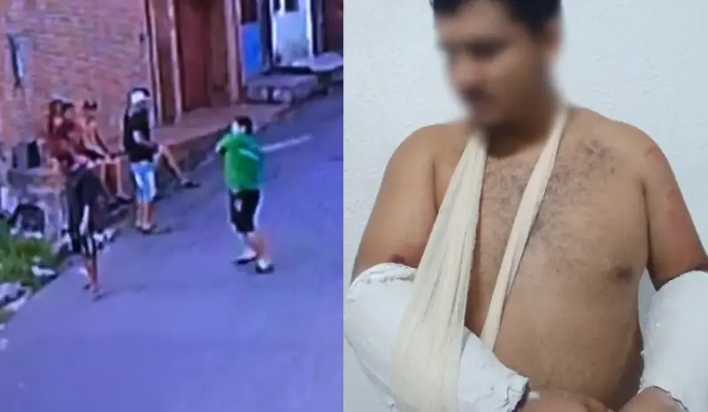 Vídeo mostra homem agredido por facção
