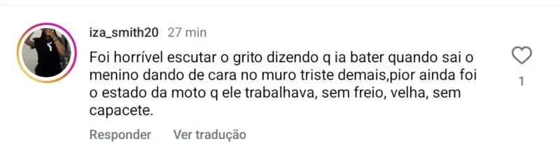 Vídeo mostra colisão de moto pilotada por entregador de gás na zona Norte de Manaus