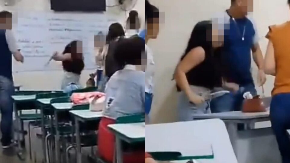 Adolescente ameaça colegas com faca em sala de aula