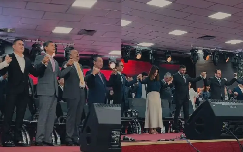 rivais políticos em culto de igreja em manaus