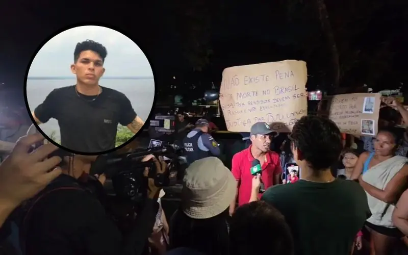 Familiares fazem protesto após morte de jovem no Compensa