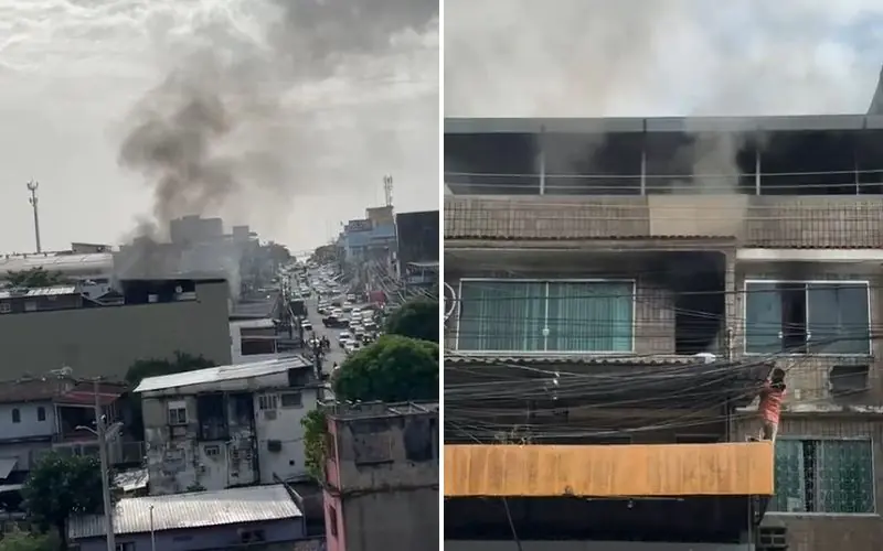 Incêndio de grandes proporções atinge casa no bairro Praça 14