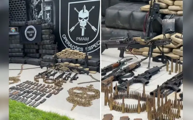 COE apreende mais de 4 toneladas de drogas e arsenal de guerra