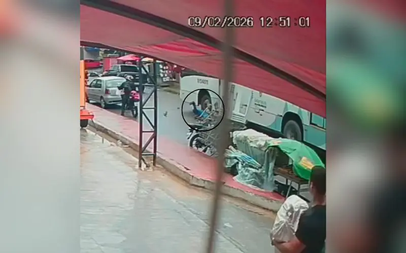 Ônibus passa por cima de motociclista no Conjunto Manoa