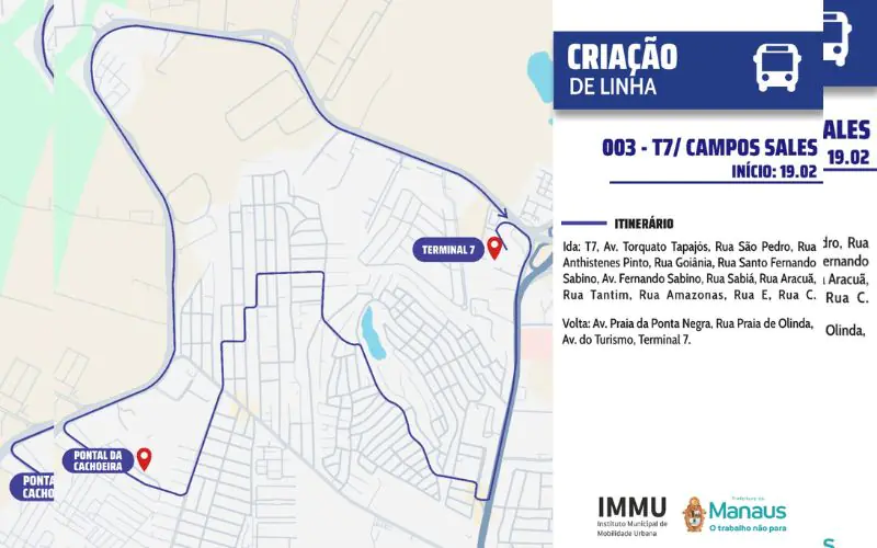 IMMU altera itinerários e cria nova linha de ônibus na zona Oeste