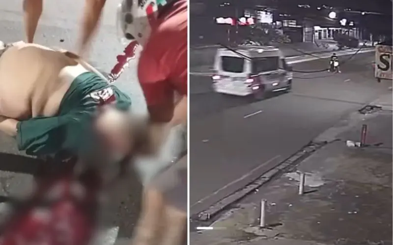 Veja o momento em que jovem é atropelado e agoniza até a morte