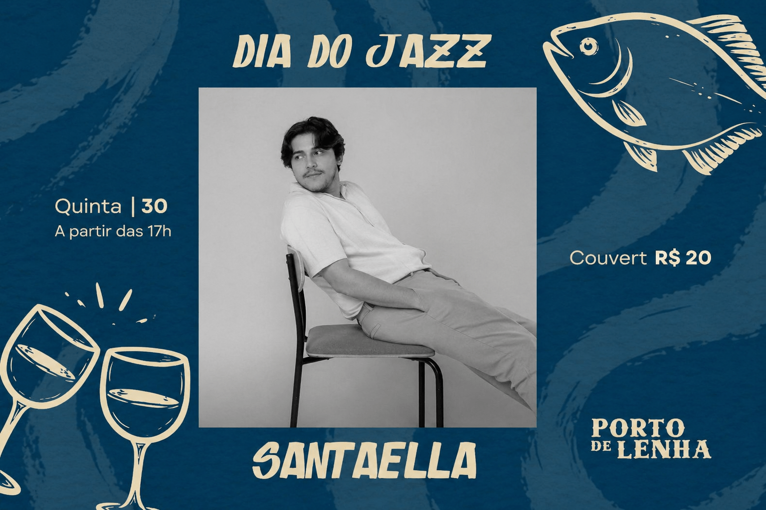 Cantor Santaella se apresenta em show especial do Dia Internacional do Jazz em Manaus