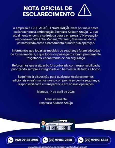 VÍDEO: Lancha com passageiros perde controle e invade laranjal no interior do Amazonas