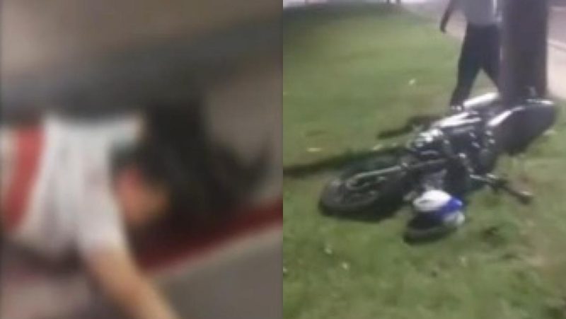 Casal morre após moto bater em poste na Avenida das Torres em Manaus