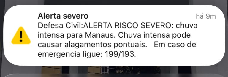 Chuvas intensas colocam Manaus em alerta para alagamentos