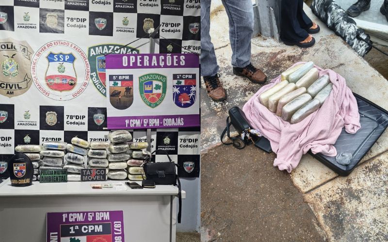 Droga avaliada em R$ 600 mil é apreendida em embarcação no interior do AM
