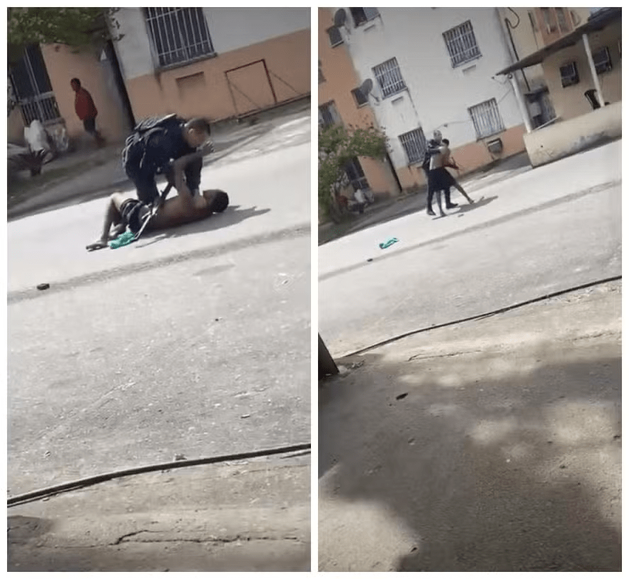 Homem dispara fuzil de PM durante luta corporal