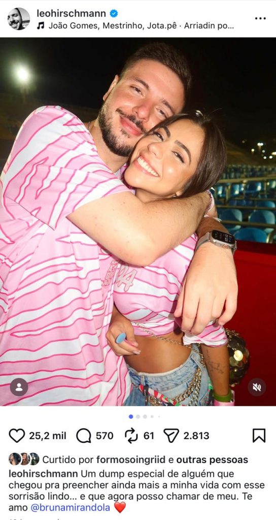 Léo Hirschmann, ex de Vivian Amorim, assume nova namorada