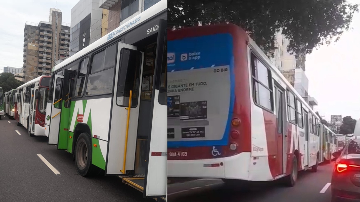 Rodoviários paralisam ônibus em Manaus para chamar atenção de Lula contra escala 6x1