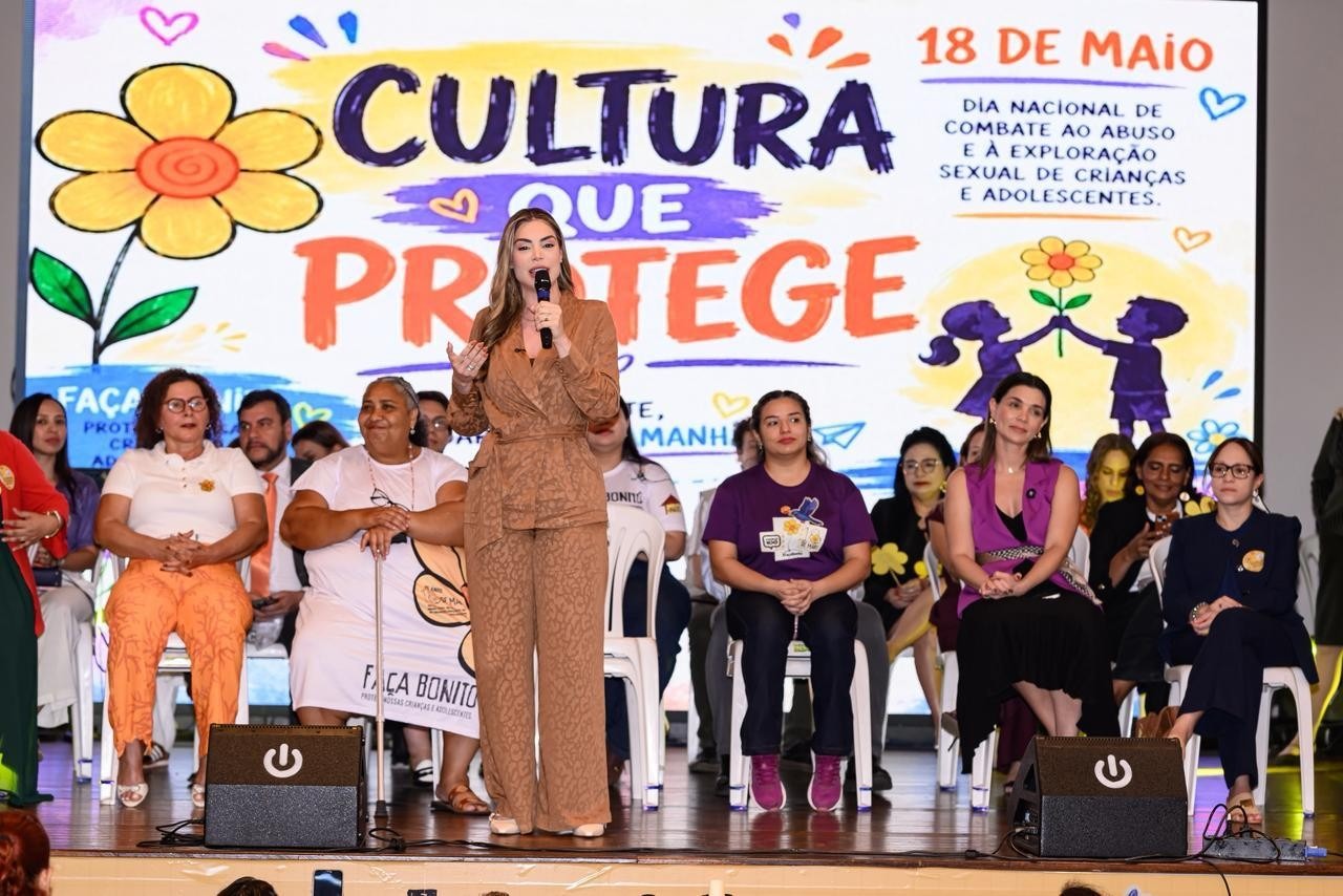 Thaisa Cidade participa de mobilização contra abuso infantil em Manaus