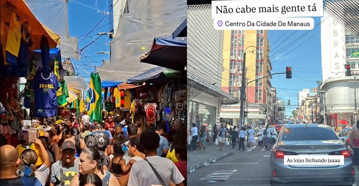 Centro de Manaus ferve com corrida por camisas do Brasil 2026 antes da estreia da Seleção na Copa
