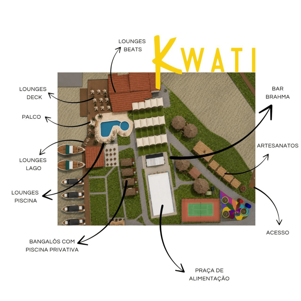 Kwati Club se reinventa e transforma o Lago Macurany em refúgio com piscina e bangalôs durante Parintins 2026