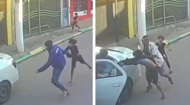 Câmera flagra homem salvando criança de tentativa de sequestro; veja