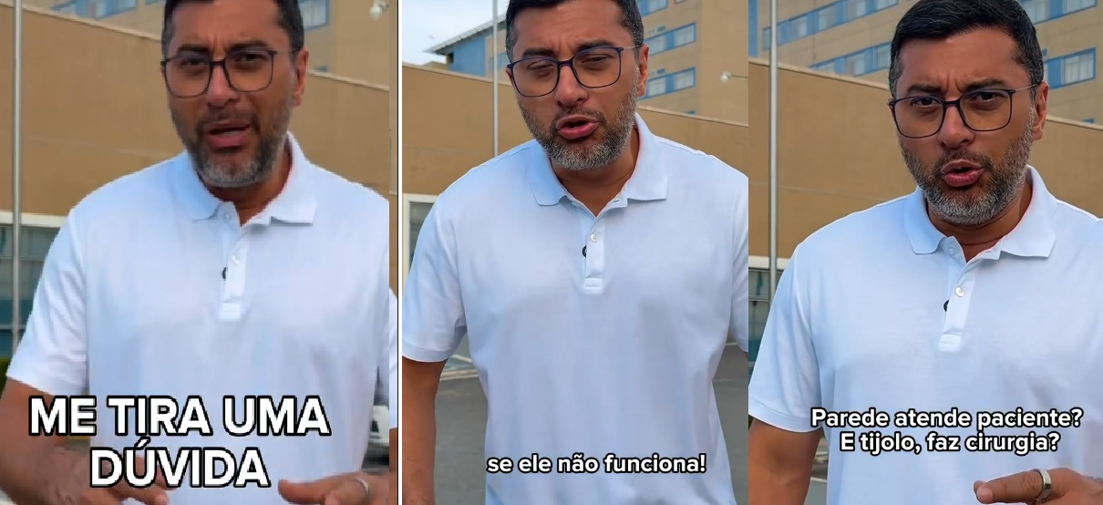 Wilson Lima afirma que não construiu hospital porquê parede e tijolo 'não atende paciente e não faz cirurgia'