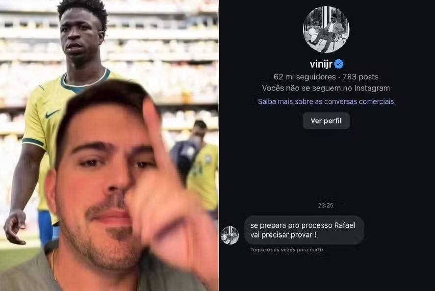 Vini Jr. ameaça processar influenciador após teoria sobre pênalti na Copa e suposta ligação com bets