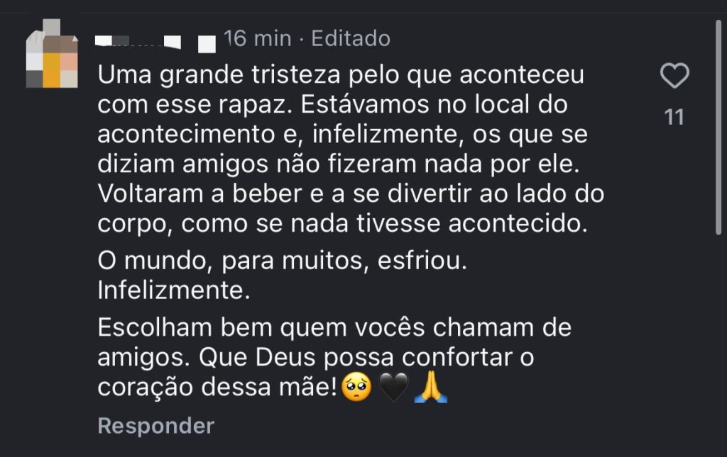 “Amigos” seguiram bebendo após morte de técnico de enfermagem na Praia da Lua, diz testemunha