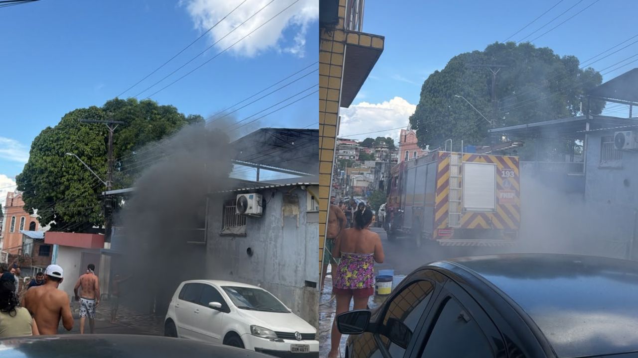 VÍDEO: Incêndio atinge casa e assusta moradores no Santo Antônio, em Manaus