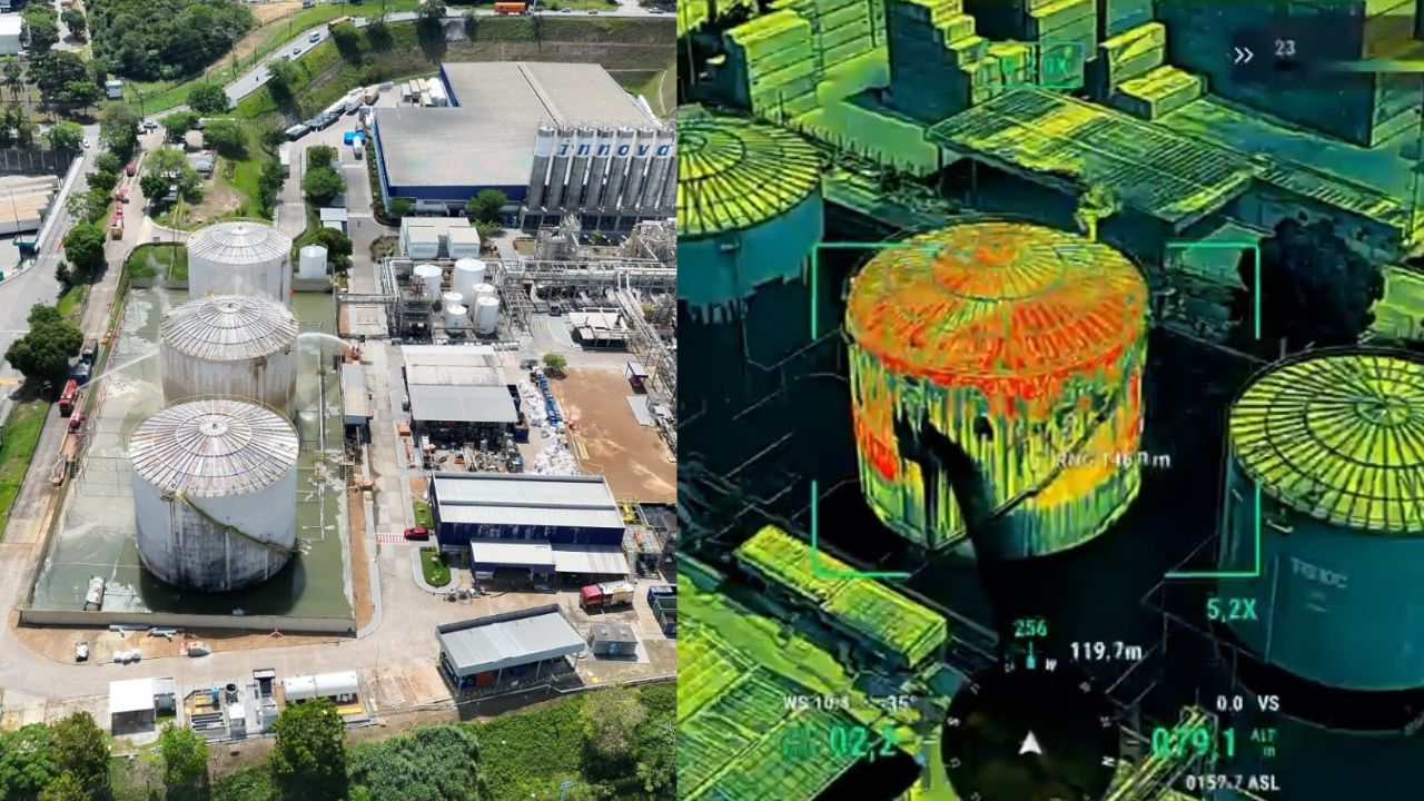Empresa é multada em mais de R$ 5,3 milhões após drone detectar fissura em tanque de estireno em Manaus