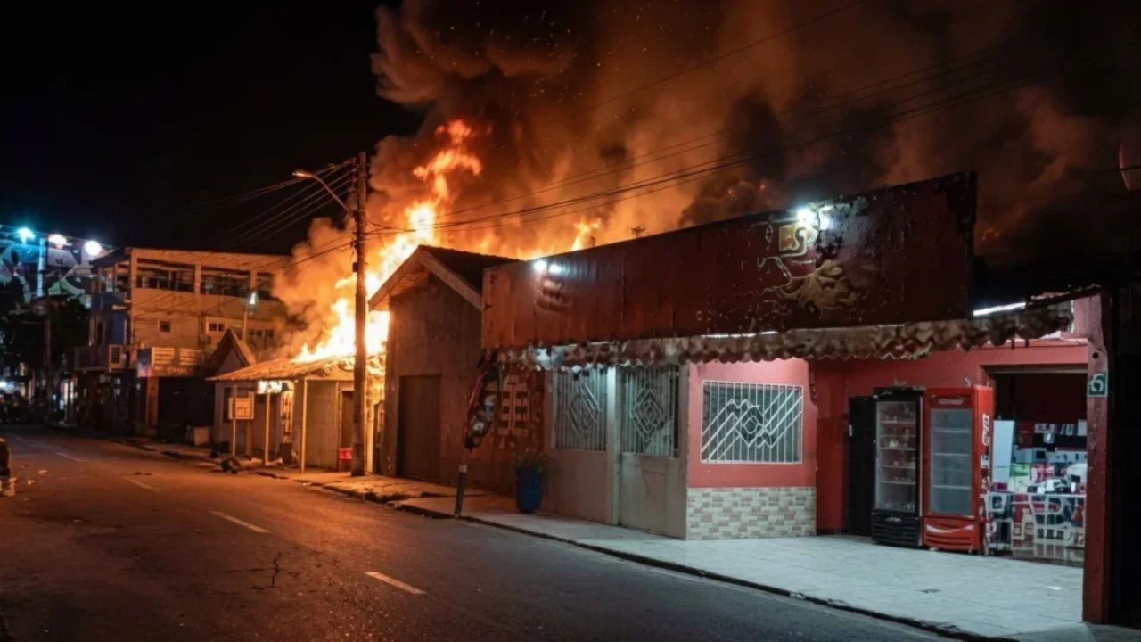 VÍDEO: Casa é destruída por incêndio próximo ao Bumbódromo de Parintins