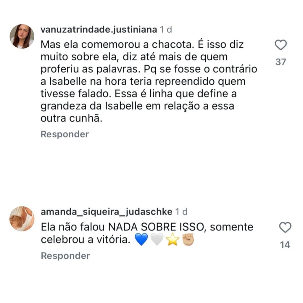 Isabelle reage após vídeo de Marciele e critica rivalidade feminina: “Não me representa”