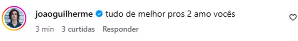 Mãe de João Guilherme anuncia separação após 17 anos; ator reage