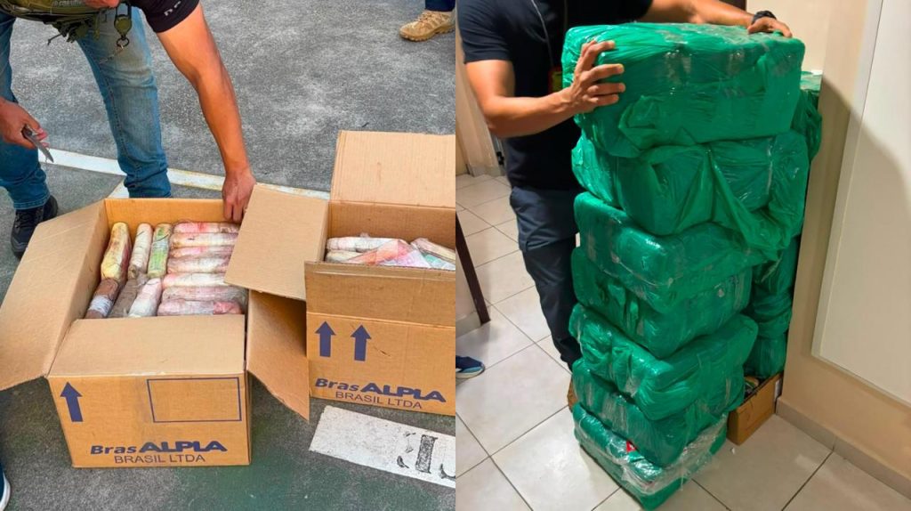Trio é preso ao sair de condomínio de luxo na Ponta Negra com caixas recheadas de drogas
