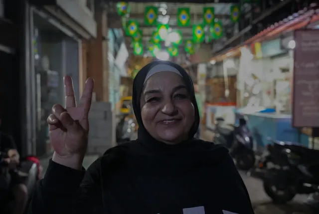 um jogo do Brasil visto pelos palestinos