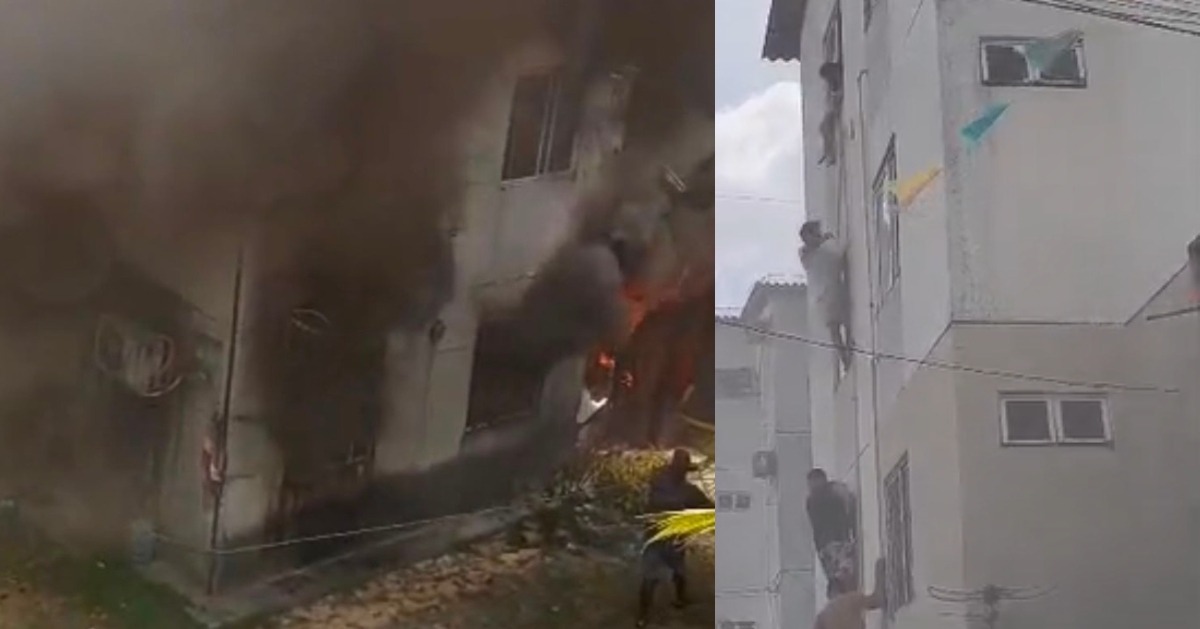 VÍDEO: Incêndio mata cachorro e moradores fogem pelas janelas do Viver Melhor 3