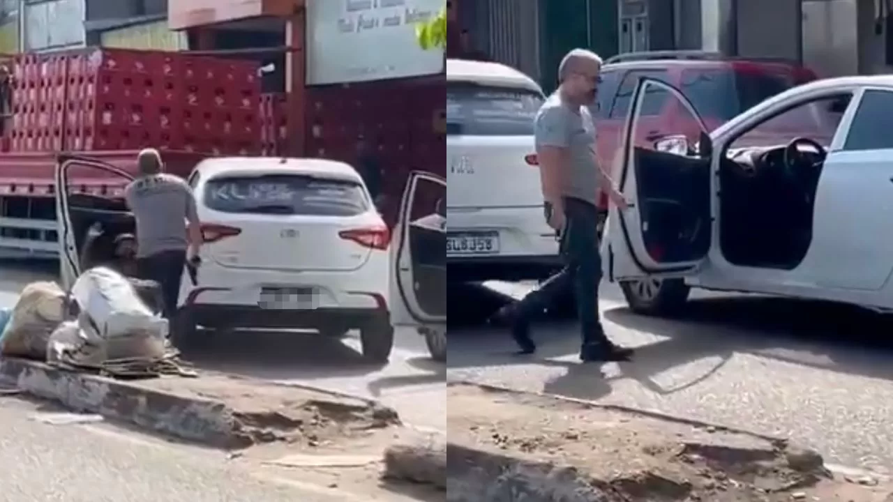 VÍDEO: Investigador da DEHS atira contra motorista durante briga de trânsito em Manaus
