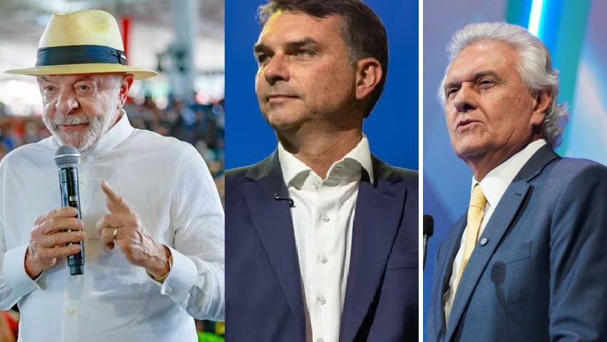 Nova pesquisa mostra empate de Lula com Flávio Bolsonaro e Caiado no segundo turno