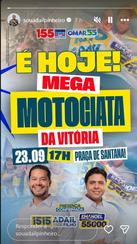 Moraes manda colocar tornozeleira em Adail Pinheiro, mas cacique político convoca motociata pelas redes sociais