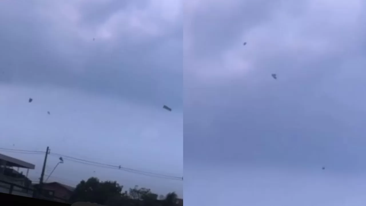 Vendaval faz telhas voarem em Manaus; chuva intensa atinge bairros e gera alertas