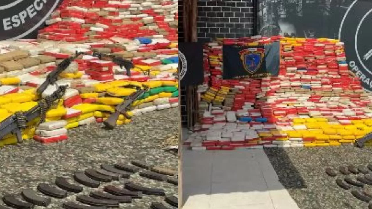 VÍDEO: Operação entre Amazonas e Peru apreende 4,5 toneladas de skunk, arsenal e lancha blindada