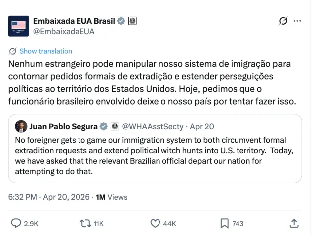 EUA dizem que Ramagem é imigrante ilegal e violou leis do país