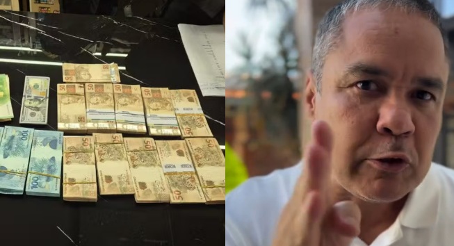 PF apreende R$ 100 mil, placas de viaturas e material de campanha na casa de ex-secretário da SSP-AM